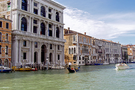Venise, Palais Grimani, canal, Palais de style Renaissance, architecture de la Renaissance, canal, Italie
