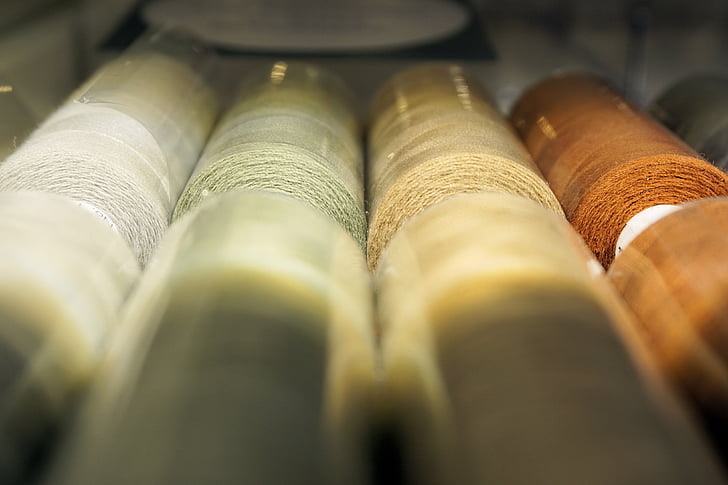 Thread, fadenrolle, warna-warni, roll, benang jahit, kerajinan, kumparan