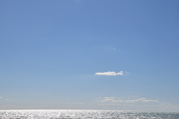 Beach, Sky, more, Ocean, Cloud, Stredomorská, pobrežie