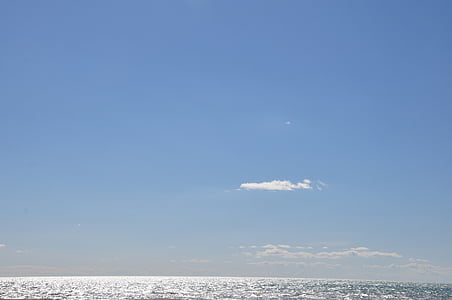 Beach, nebo, morje, Ocean, oblak, sredozemski, obala