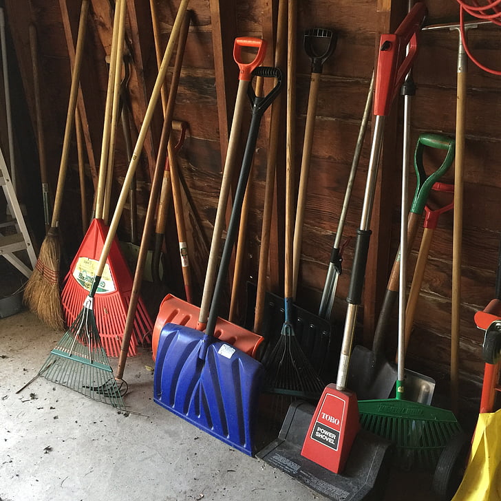 Лопати, взимку, холодної, сніг, лопатою, інструмент, snowshovel