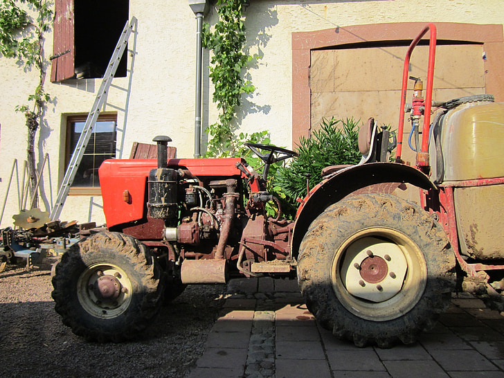 Weingut eser, Oestrich-winkel, tractor, maquinaria, agricultura, agricultura, Viña