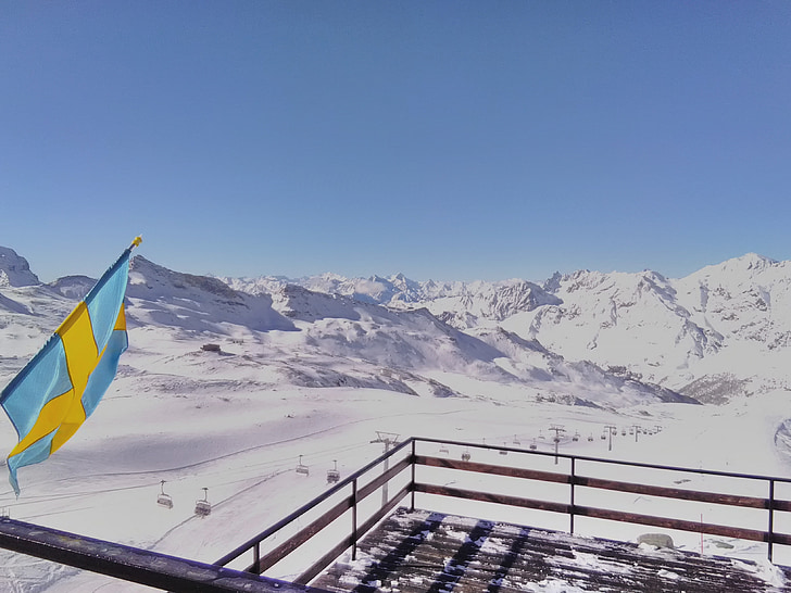 Zima, planine, snijeg, Alpe