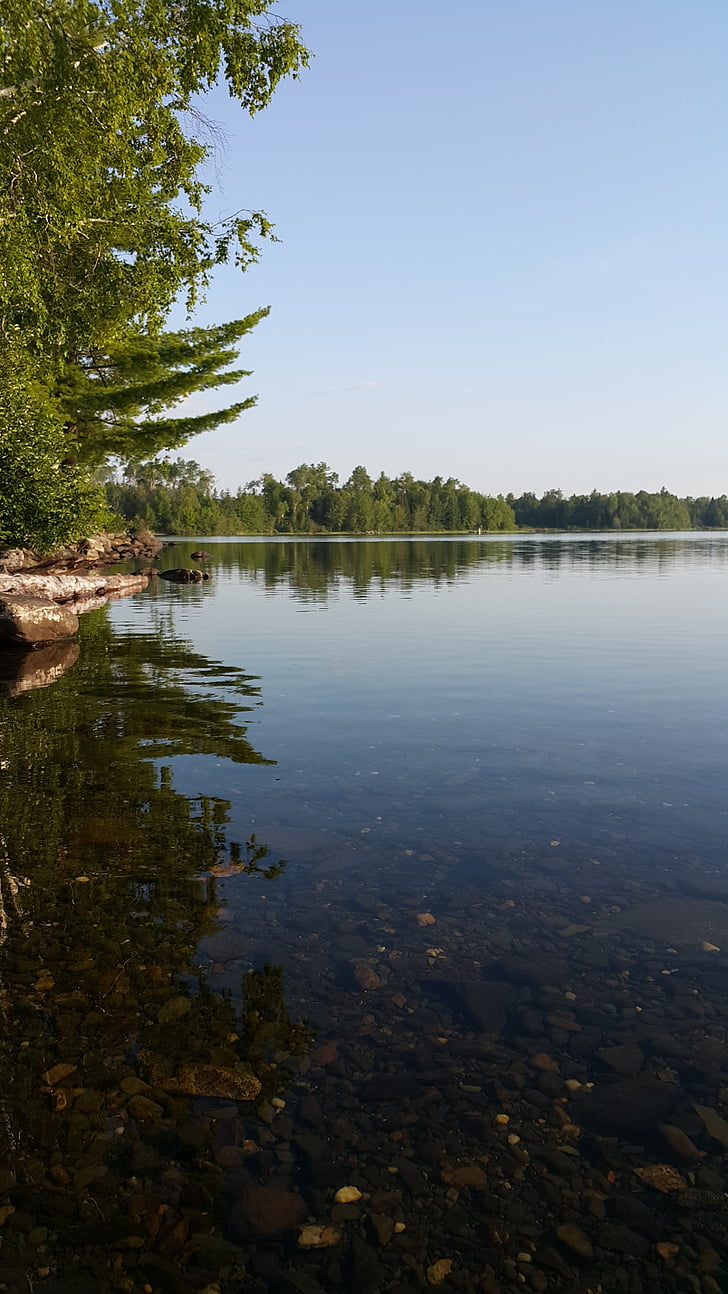 sø moosehead, Maine, New england, spejl, slappe af, Dawn, søen