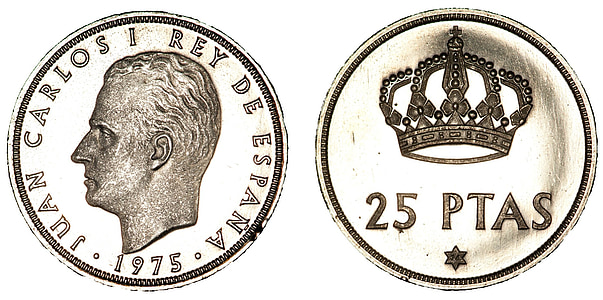 페세타, 동전, 스페인, 돈, 통화, 현금, 금속