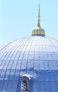 blauwe moskee, Istanbul, Turkije, moskee, het platform, monument, religieuze monumenten