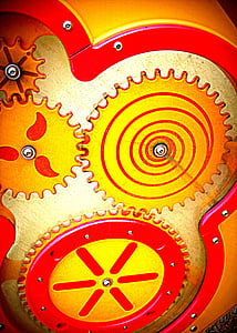 hračka, Ozubené kolesá, červená, žltá, plast, Detské ihrisko
