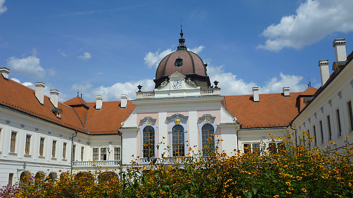 Унгария, Gödöllő Унгария, Piłsudski, замък, купол, Прозорец, сграда