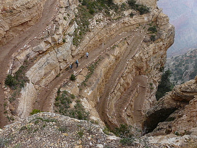 grand canyon, sentier, voie de migration, descente, chemin d’accès, suite, route