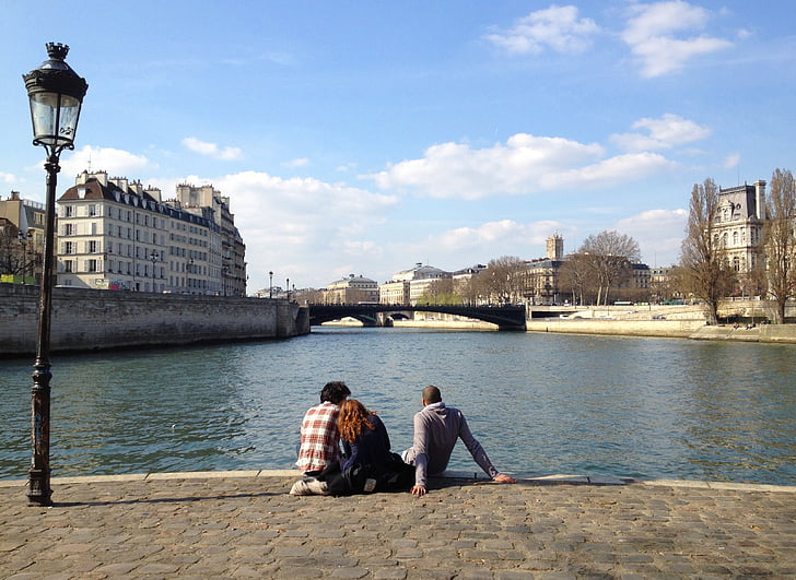 Paris, nehir, Seine, Fransa, Fransızca, mimari, su