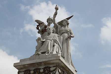 estatua de, cielo, historia, Monumento, escultura, bronce, antiguo