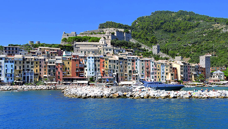 majad, Värvid, Sea, Porto venere, Liguria, Itaalia, vee