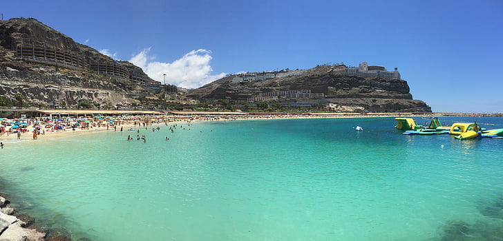 Gran Canarialla, Beach, Amadores, Kanariansaaret, vesi, Bay, Puerto Rico