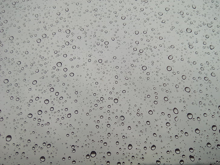 ฝน, หน้าต่าง, หยด, น้ำ, แก้ว, เปียก, แกรี่