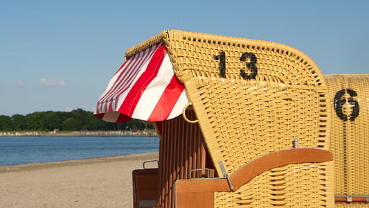 Playa, silla de playa, arena, clubes de, protección contra el viento, vacaciones, mar