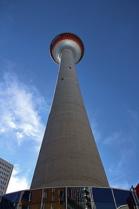 Calgary, toren, centrum, steden, stad, gebouwen, het platform