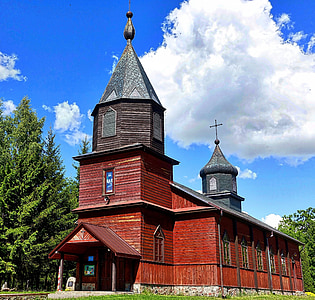 Igreja, de madeira, Capela, cúpula, arquitetura, cultural, distintas