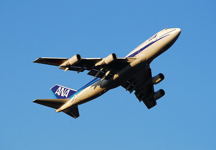 boeing 747, ana, all nippon airways, aircraft, plane, flight, transportation