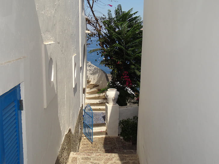 πέρασμα, σκάλες, στη θάλασσα, Ενοικιαζόμενα, μεταξύ των, αρχιτεκτονική, Εμφάνιση