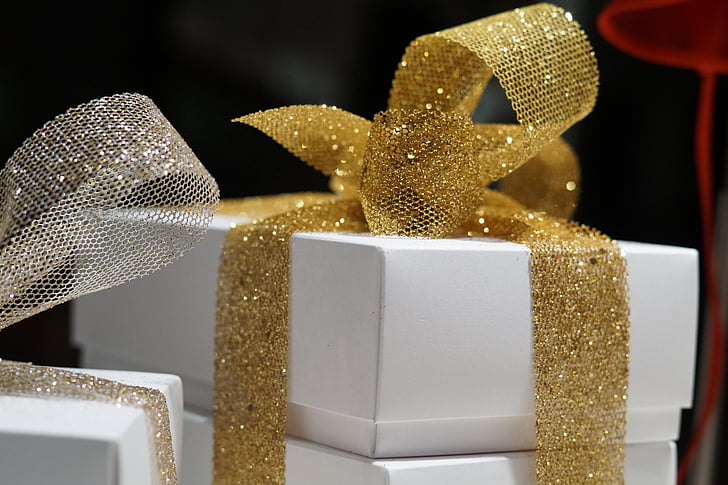 Pokloni, poklon, iznenađenje, pakiranje, traka, Božić, okvir