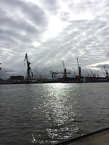 Hamburg, Hanza-város, Port, épület, Landmark, város, Németország