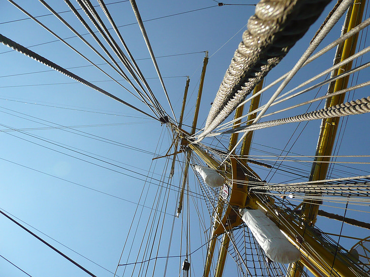 sailing vessel, rigging, dew, sail, ship, masts, historically
