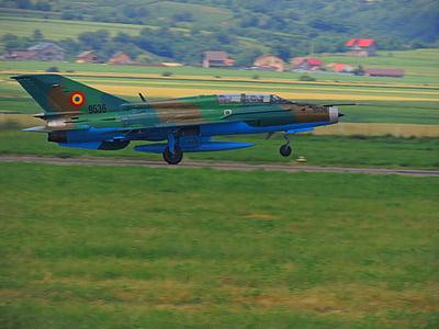 MiG 21 lancer, plano, cohete, camuflaje, Ejército, Aviación, reacción