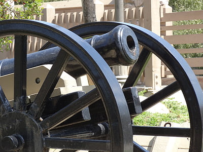 cannon, display, defense, protection, landmark, history, artillery