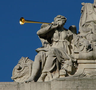 escultura, Porte de paris, puerta, alegoría, Figura, trompeta, Monumento