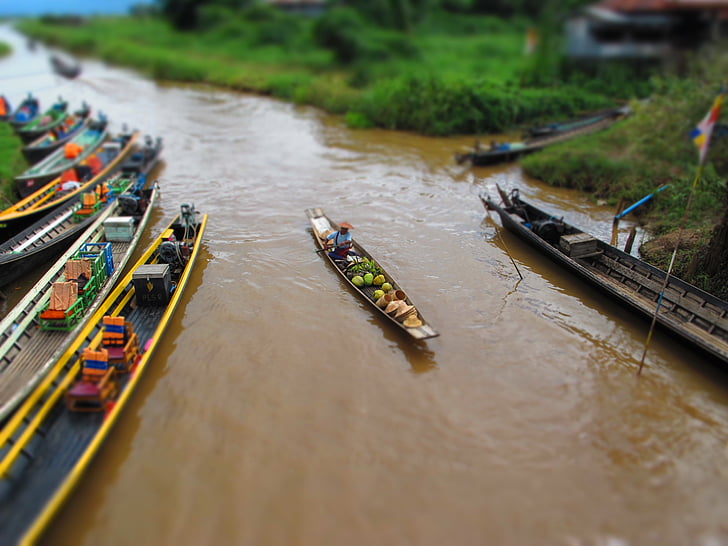 canoa, Birmania, Lago, barca, Inle, fiume, mezzo di trasporto marittimo