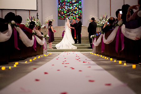 bröllop, ceremoni, kyrkan, Kärlek, Celebration, äktenskap, vigseln