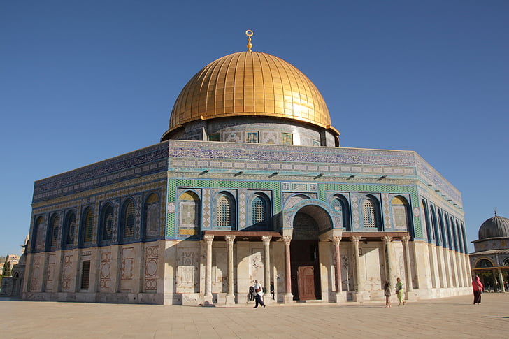 koepel van de rots, moskee, Islam, Jeruzalem, Israël, Tempelberg, Arabisch