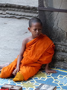 Campuchia, nhà sư, Đền Angkor wat, mọi người, Ấn Độ, ngồi, Phật giáo
