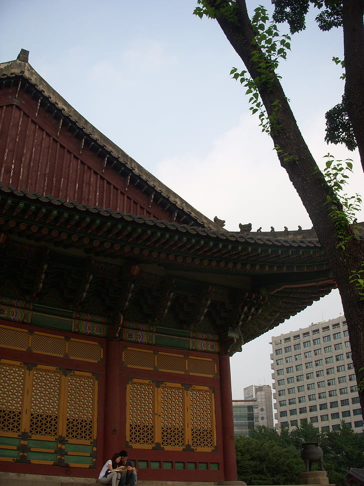 madeira, vincius, beleza, tradicional, Korean tradicional, arquitetura, Ásia
