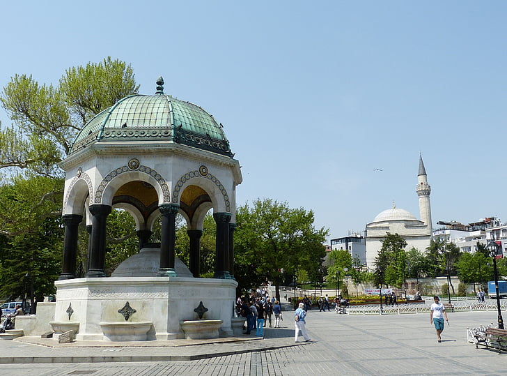 Stambulas, Turkija, istoriškai, vietos, hippodromplatz, parkas, fontanas
