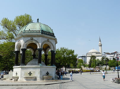 Istanbul, Turcija, vēsturiski, telpa, hippodromplatz, parks, strūklaka