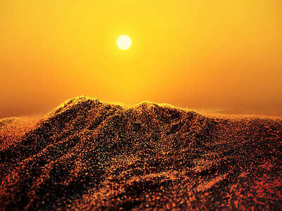 brillo, desierto, dunas, arena, la chispa, brillo, creativa