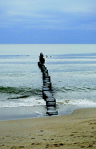 escullera, Mar Bàltic, vora del mar, grunge