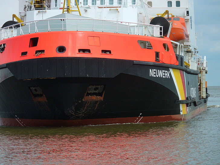parti őrség, hajó, Cuxhaven, boot, Neuwerk, gyors, víz