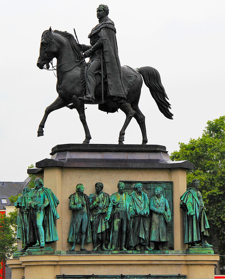 Reiter, spomenik, Kip, konj, zgodovinsko, Hohenzollern most, bakra