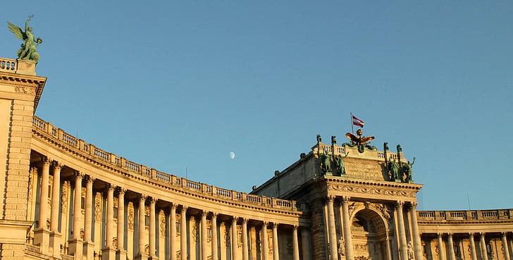 Vienne, bâtiment, statue de, colonne