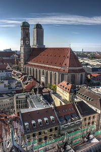 Frauenkirche, München, Tyskland, City, Metropole, Bayern