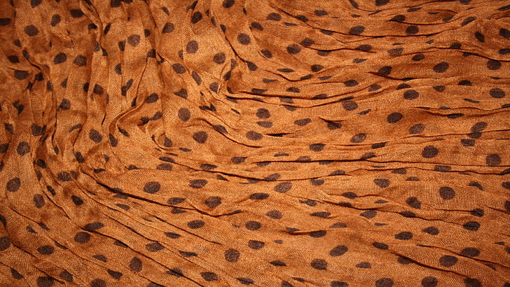 tèxtil, teixit, patró, taques, textura, fons de tela, marró