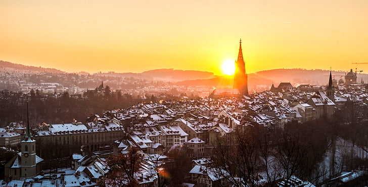 Bern, Švajčiarsko, ružová Záhrada, budova, Downtown, mesto, Spolkový dom