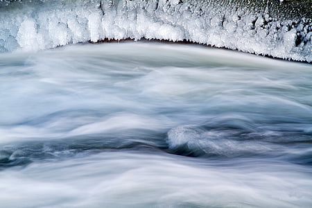 ľad na saale, zamrznutá rieka, zimné, ľad, vody, mrazené, platesa