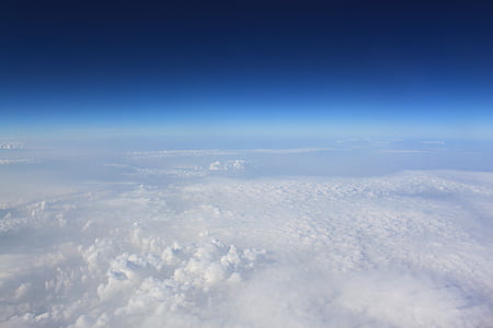 plavo nebo, oblaci, visokoj nadmorskoj visini, plava, priroda, avion, klima