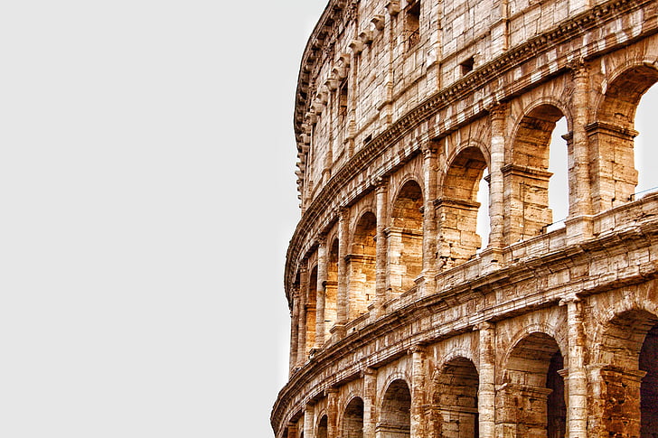 amfiteatre, antiga, arc, arquitectura, edifici, Colosseu, columna