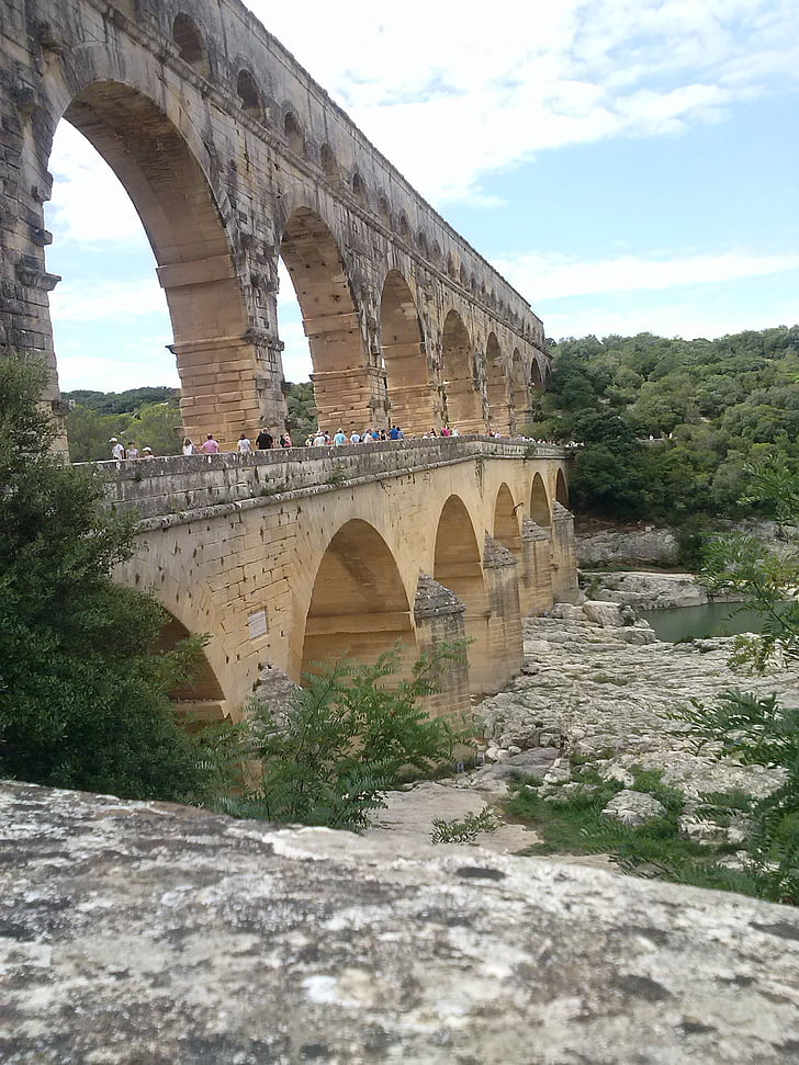 Brücke, die, Gard, Bogen, Brücke - Mann gemacht Struktur, Geschichte, Aquädukt