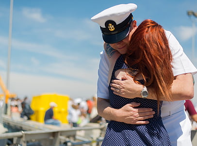 ветерани, военноморски флот, разполагане, Домашно огнище, жена, военни, чест