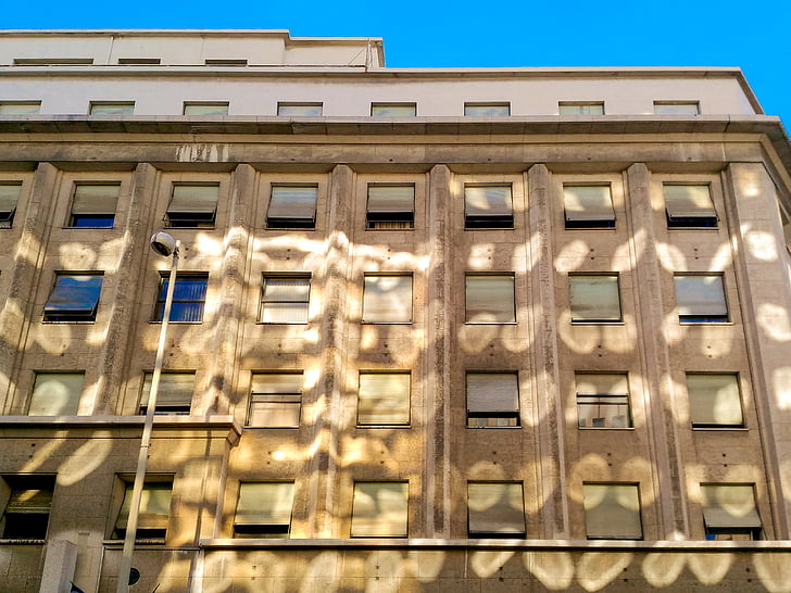 épület, homlokzat, reflexiós, városi, város, Marseille